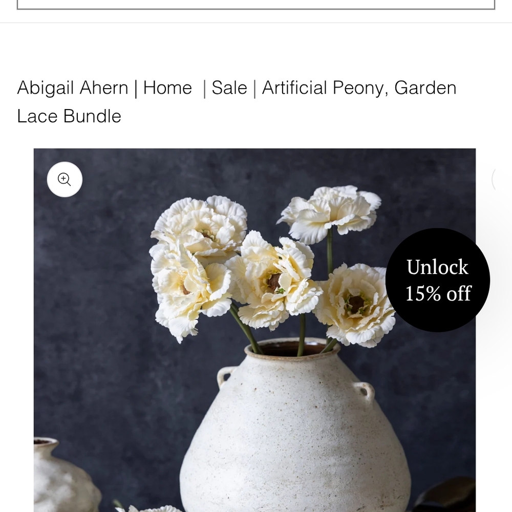Cream Artificial Peony Bundle